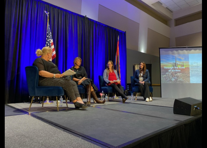 Dr. Angela Salomon, Sarah Chung, Shauna Sexton & Dr. Dominique Roe-Sepowitz to explore resources for victims & discuss opportunities to better protect vulnerable populations from trafficking.